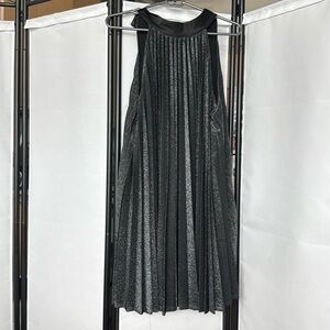 Zara black sparkle ruched dress